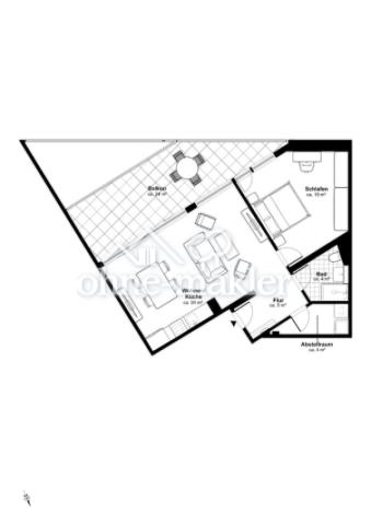 Grundriss 2 Zimmer