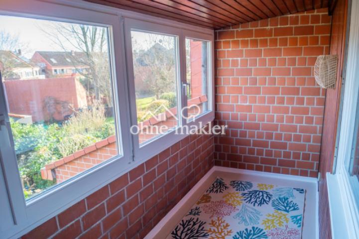 Verglaster Balkon