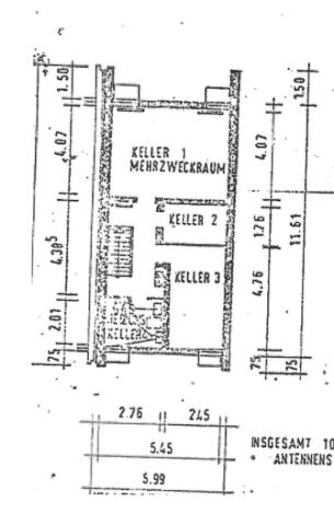 Grundriss Kellergeshoß