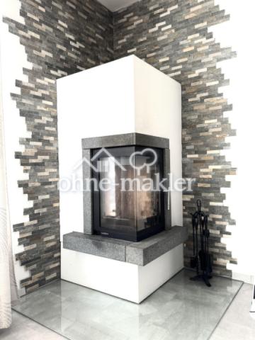 Kamin mit Außenschornstein