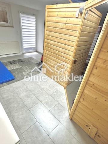Saunaraum mit Ausgang in Garte