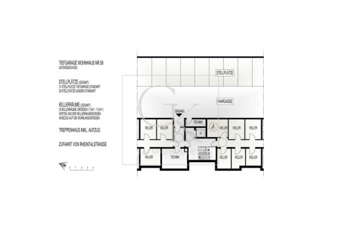Grundriss TG und KG Hausnr. 56