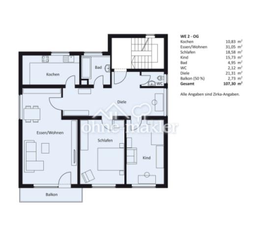 Grundriss Wohnung OG