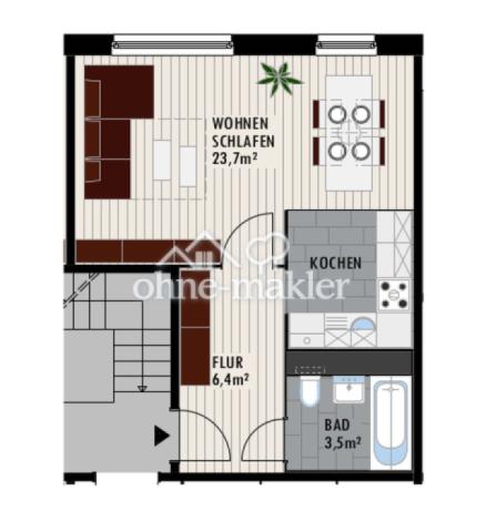 Grundriss 34m2