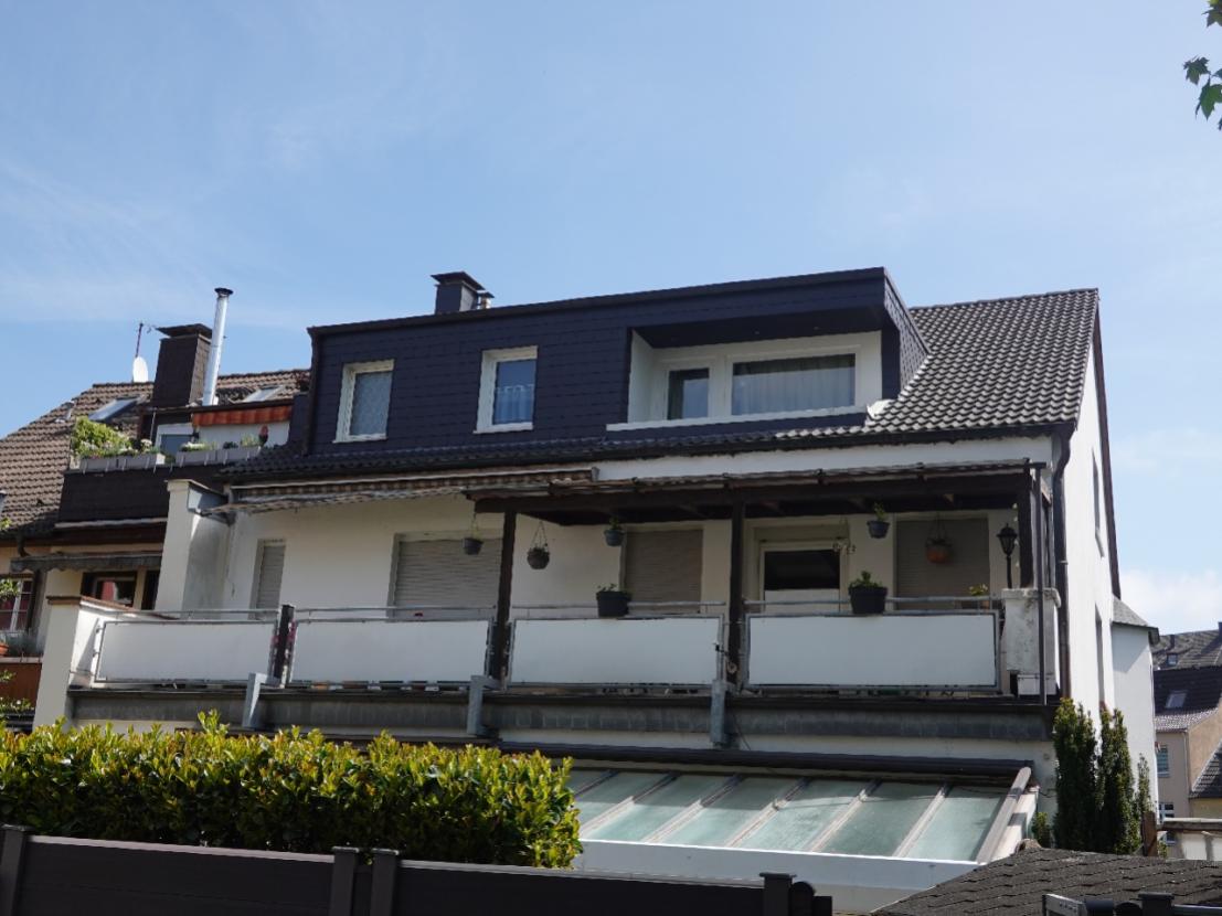 Balkonansicht auf der Hausrückseite