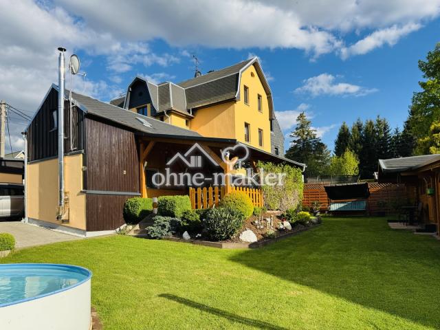 Pool, Schuppen, Veranda, Haus