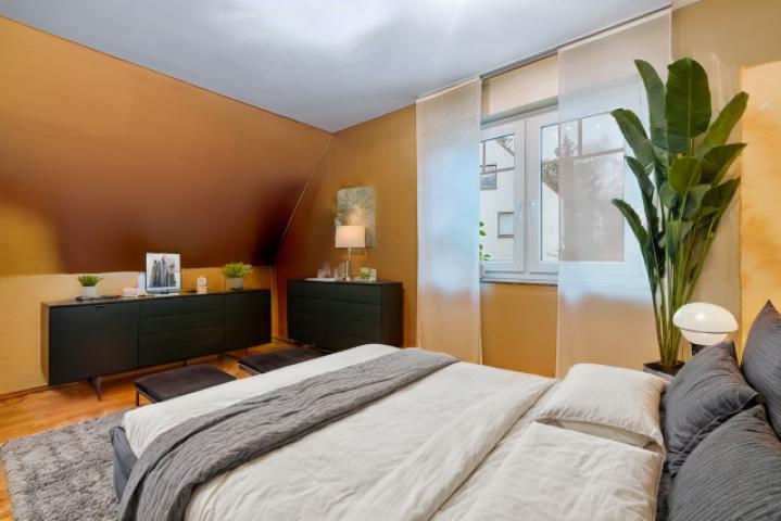 Ansicht Möblierungsbeispiel Schlafzimmer II