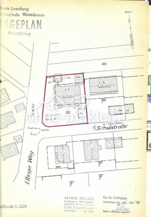 Lageplan des Objektes