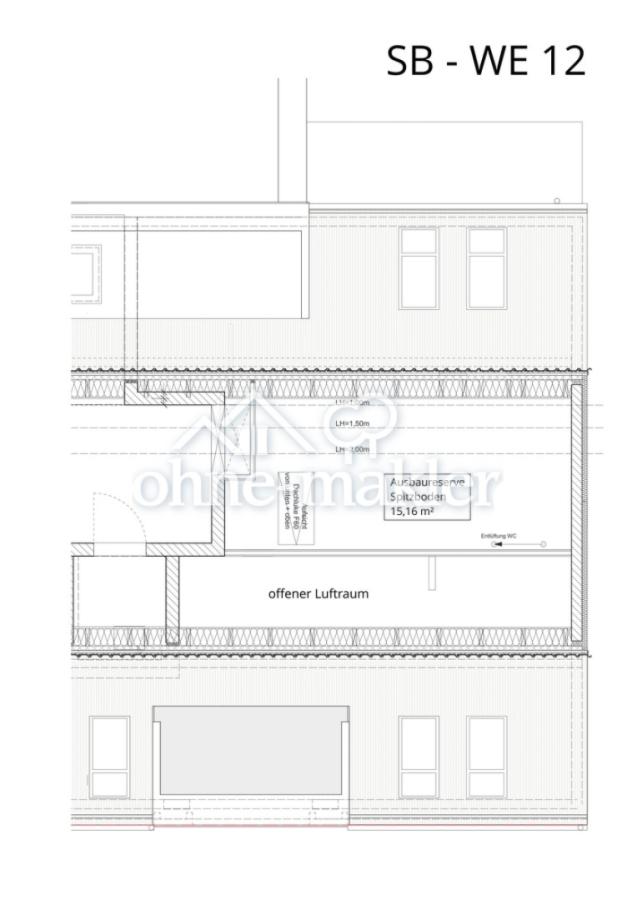 Grundriss Spitzboden