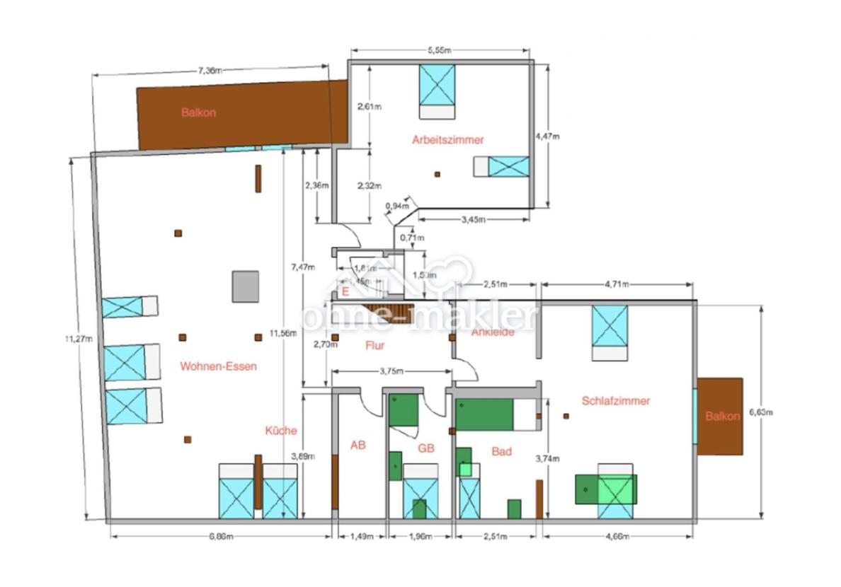 Grundriss Wohnetage