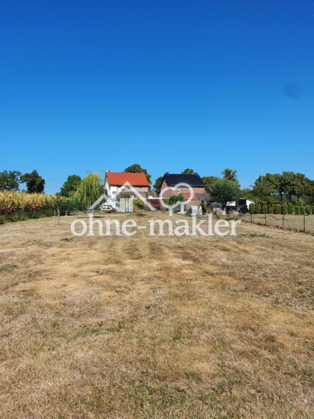 Blick vom Ende des Gartens