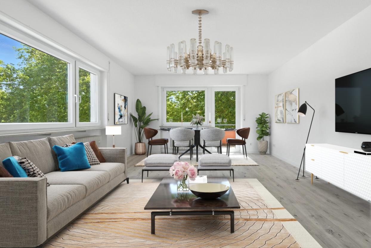 Einrichtungsbeispiel Wohn- und Esszimmer