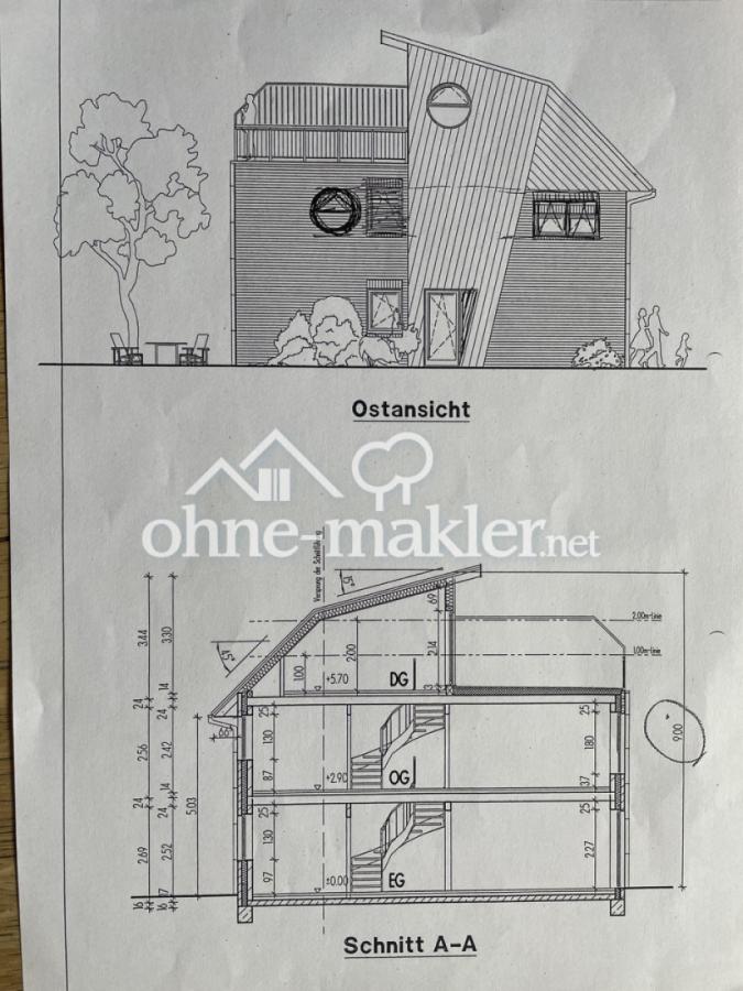 Schnitt /Ostansicht