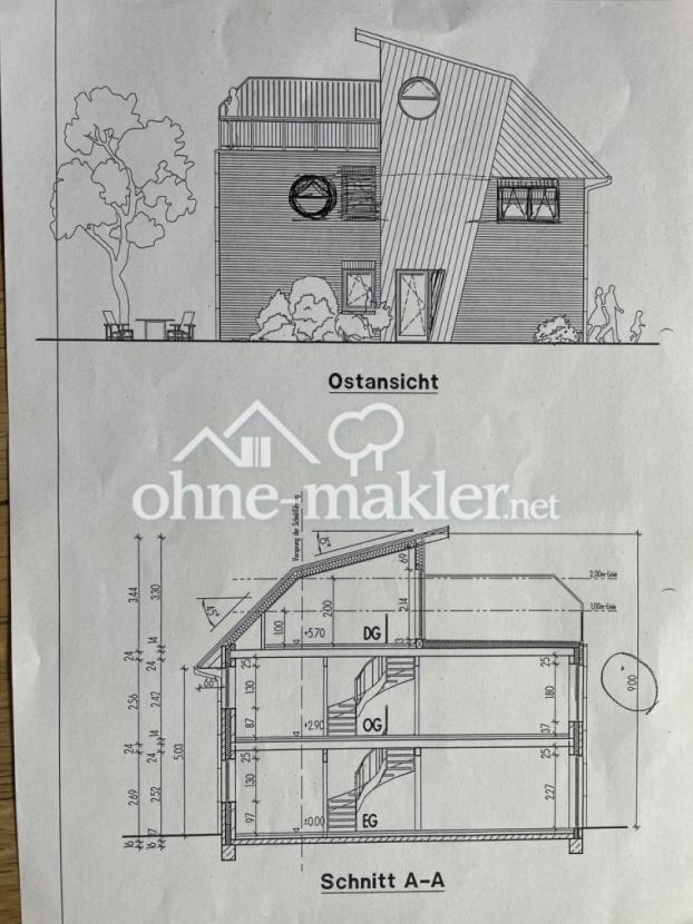 Schnitt /Ostansicht