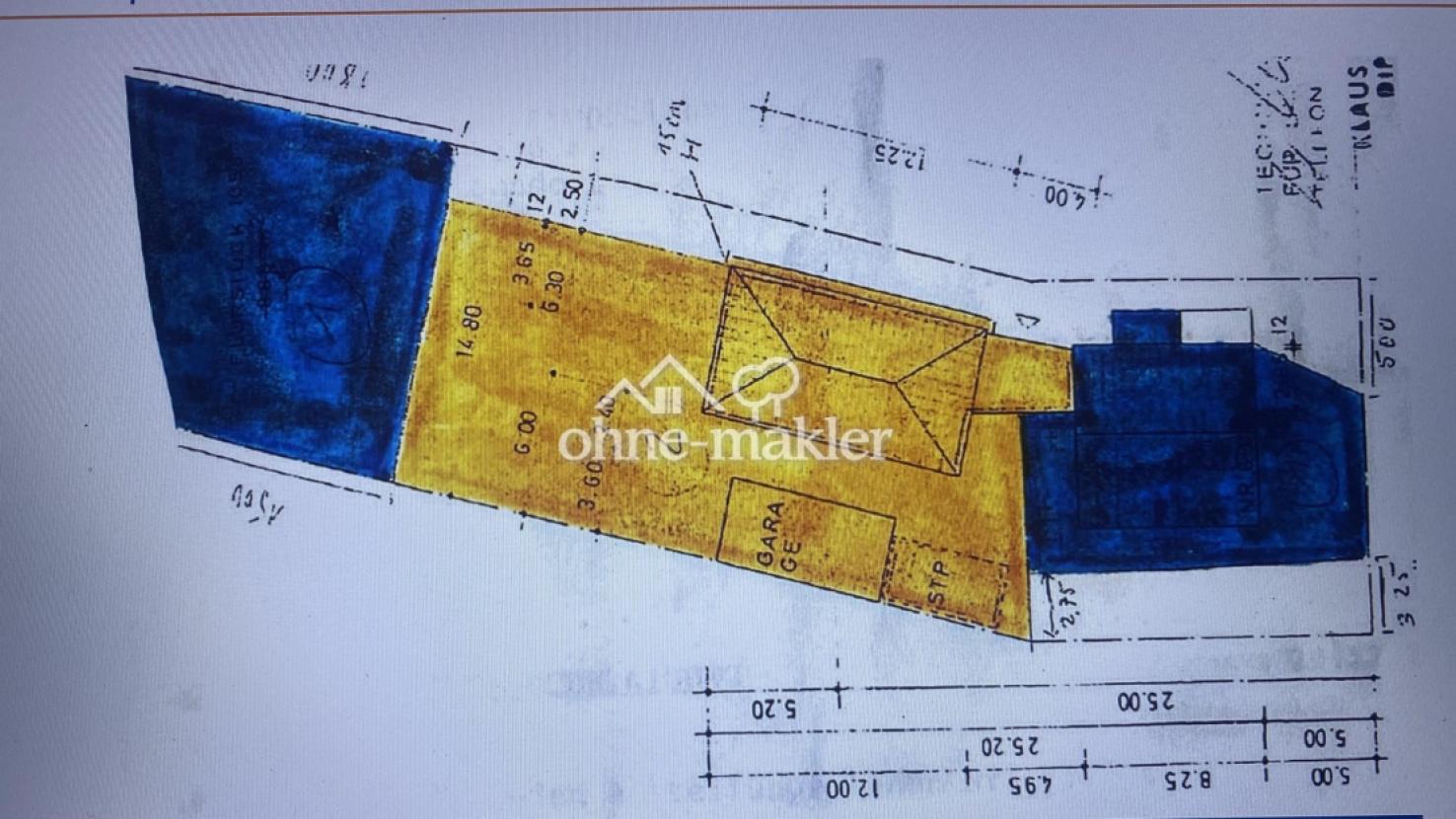 Blau gehört zum Objekt