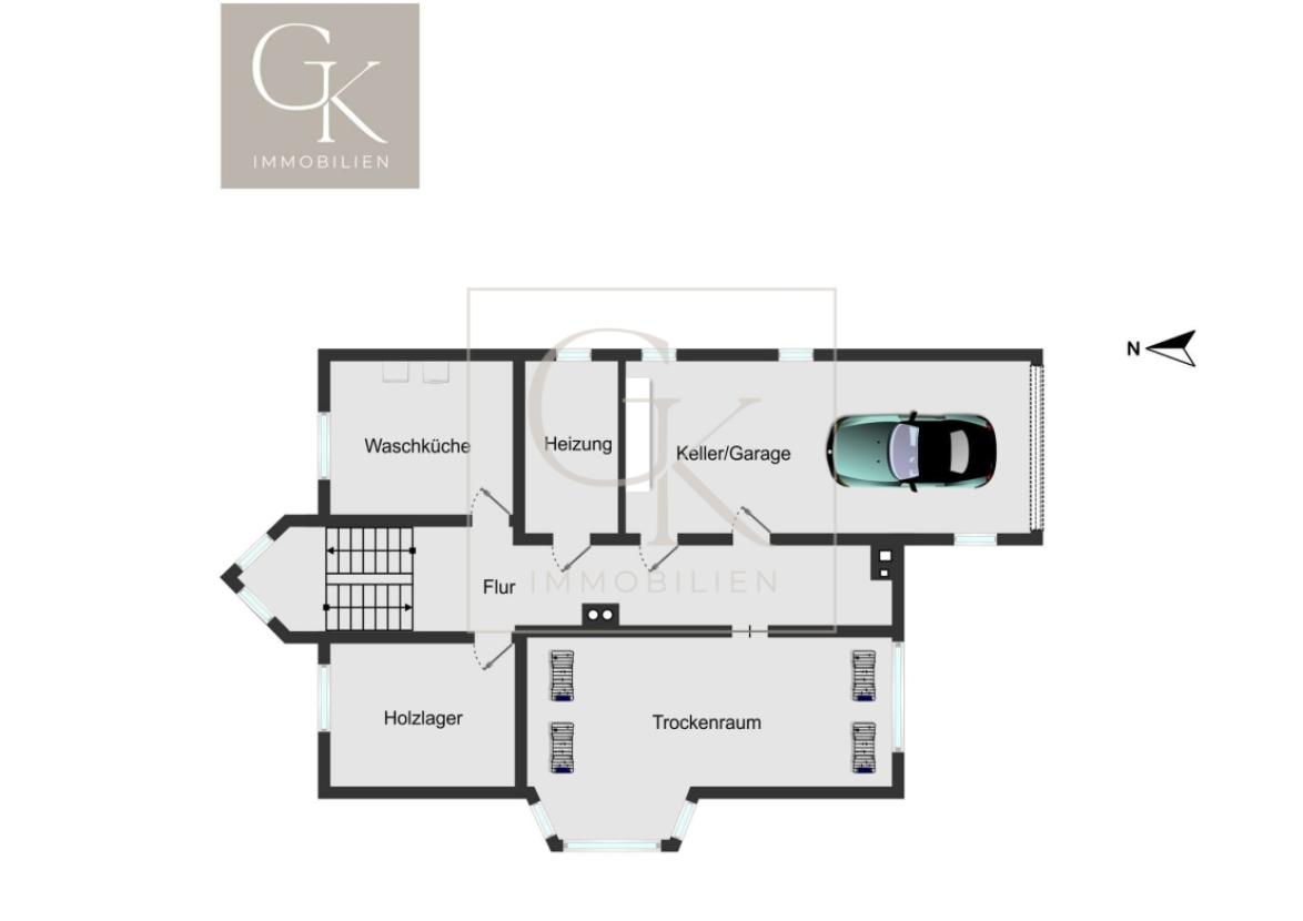 Grundriss KG als EFH