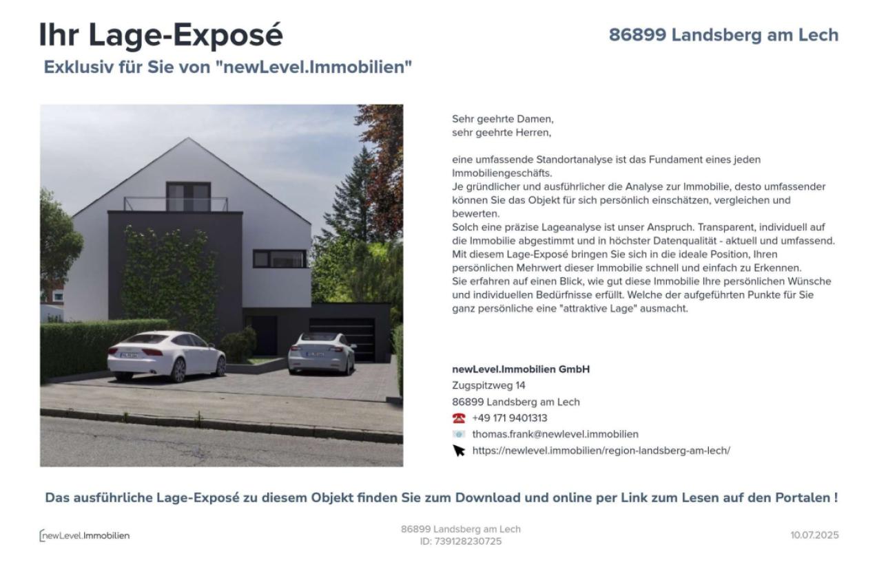 Hinweis auf das Lage-Exposé