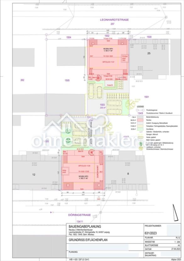 Freiflächenplan 2 MFHs