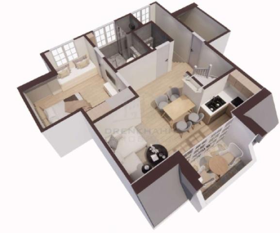 3D Grundriss Dachgeschoss