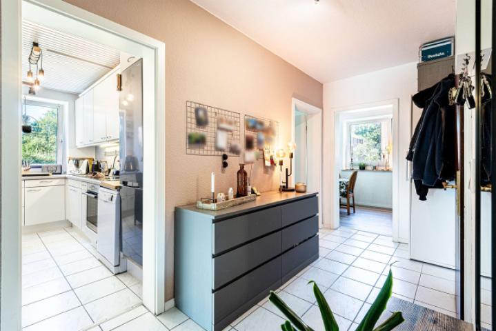 Flur Blick Küche und Zimmer