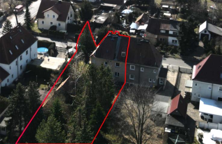 Grundstück-Luftaufnahme