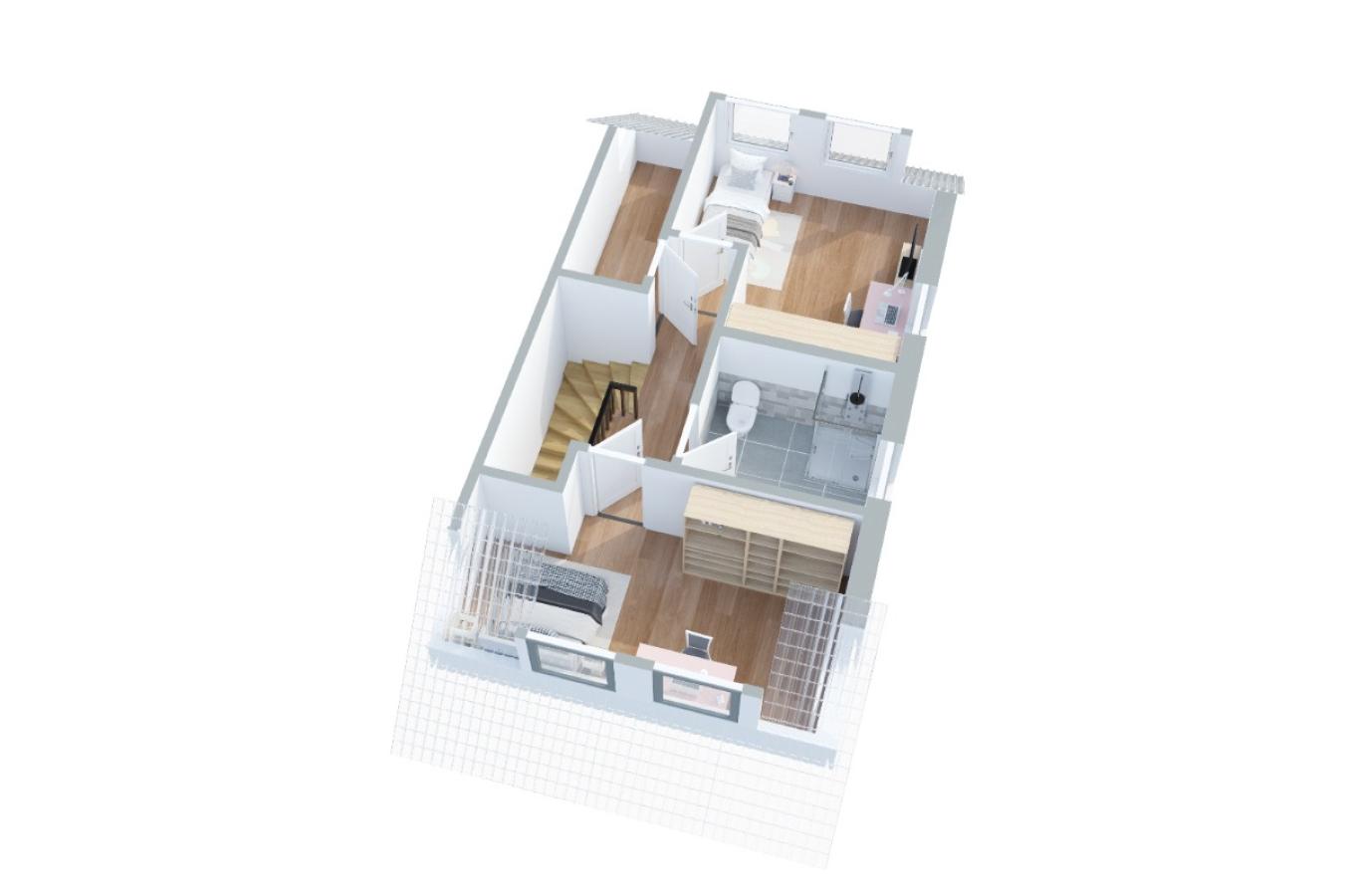 Grundriss DG - rechte Haushälfte