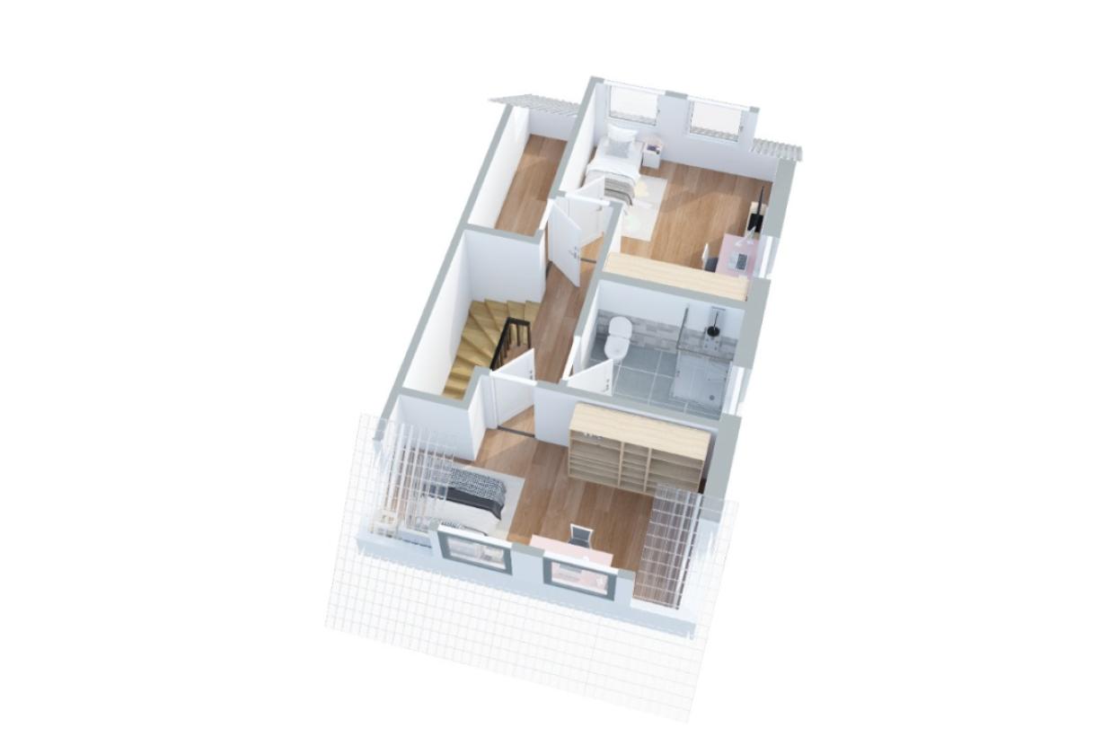 Grundriss DG - rechte Haushälfte