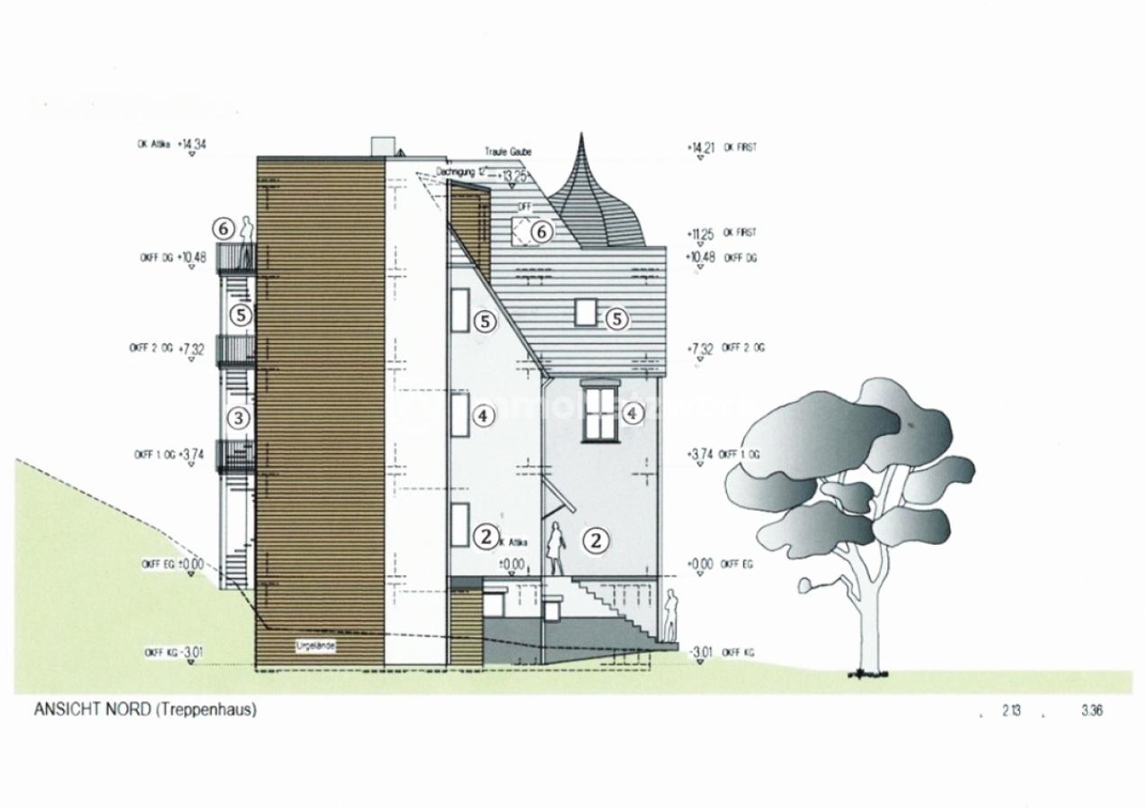 2-Kelterstr.185 Kreuzau Ansicht Nord Treppenhaus