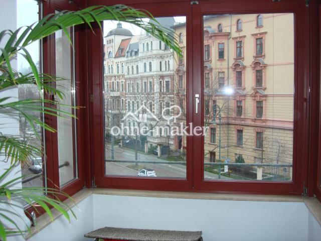 Ausblick vom Erker auf die