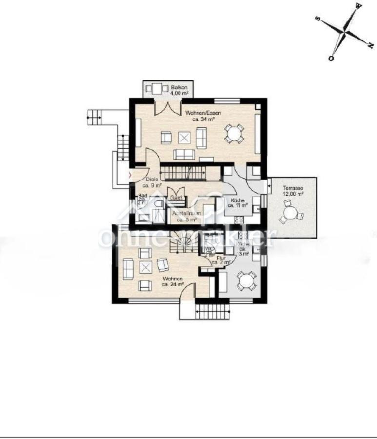 EG vorn u. 1.OG hinten