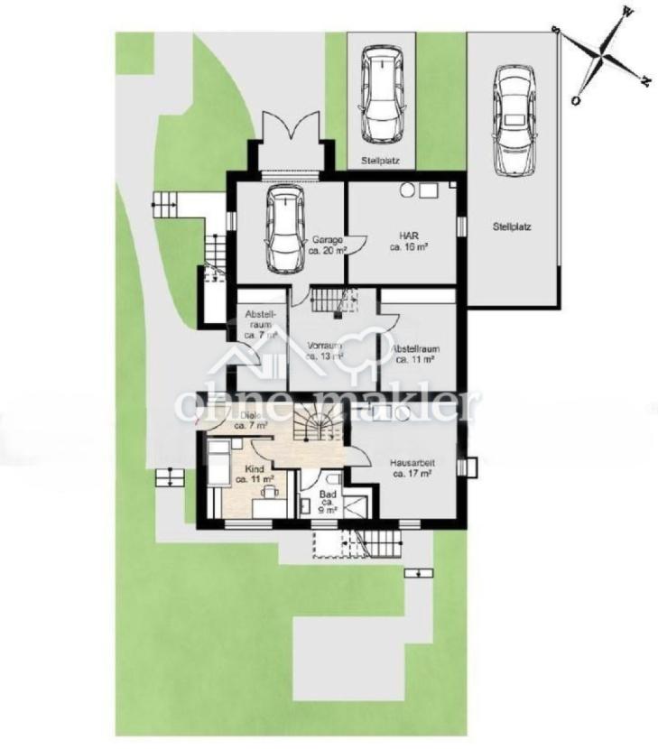 Keller vorn u. EG hinten