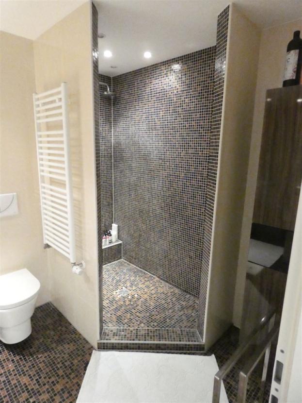 geräumige begehbare Dusche