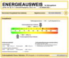 Energieausweis Primärenergiebedarf dieses Gebäudes 38,4 kWh/(a*m²)