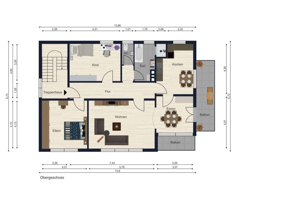 Grundrisse Obergeschoss