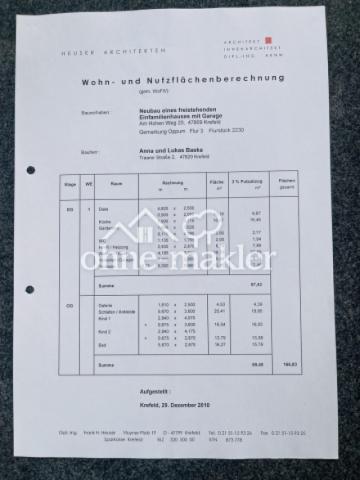 Wohn-Nutzflächenberechnung