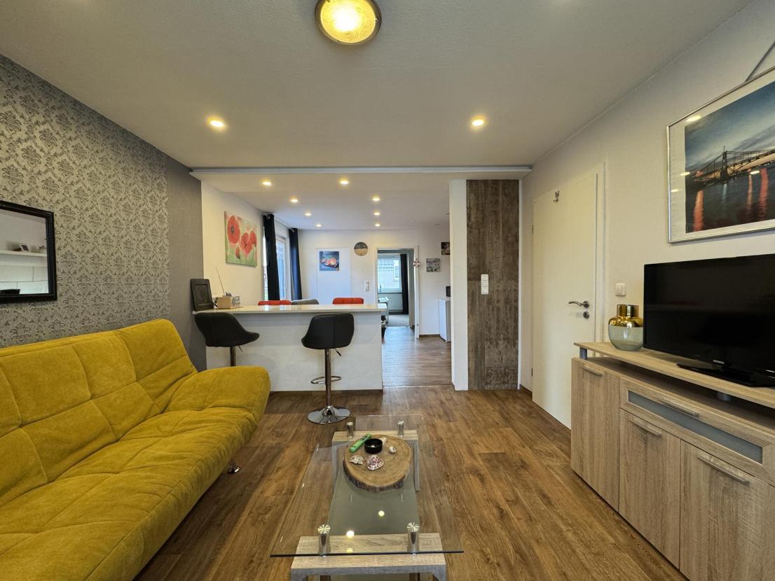 Fewo Ost Wohnen Blick auf Küche