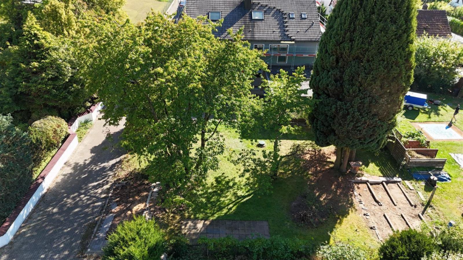 Blick aufs Grundstück Richtung Süden