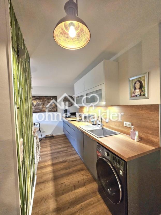 Küche Arbeitsplatte und Herd