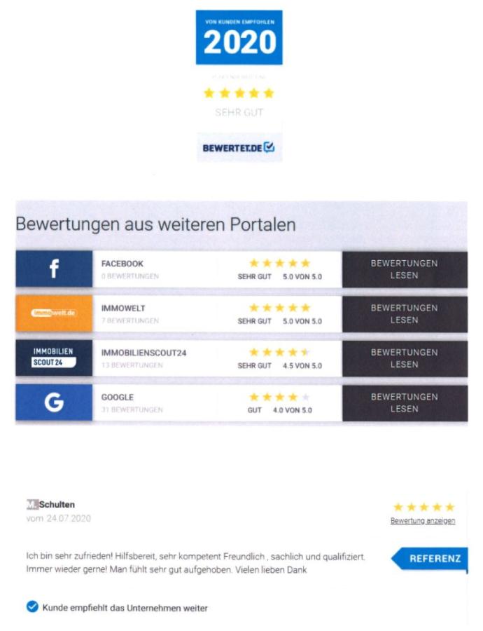 Unsere Bewertungen seit 2019