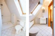 Bad mit Dusche im Dachgeschoss