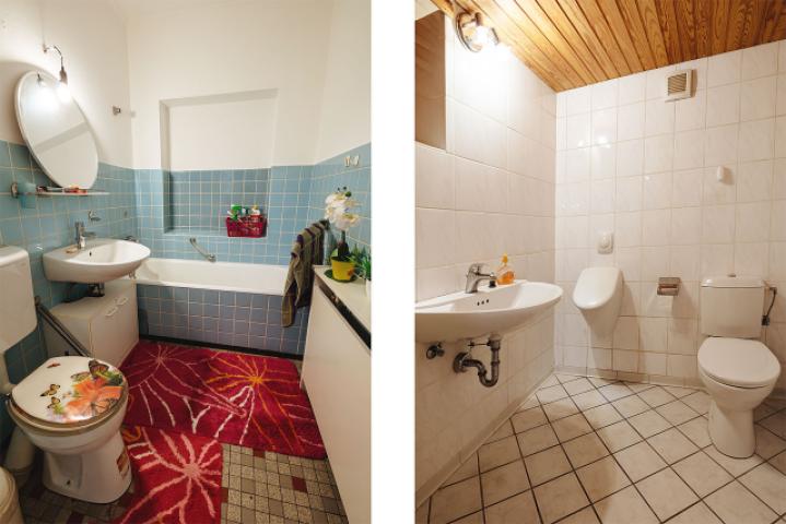 Gäste-WC's im EG und Keller