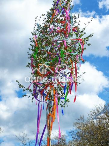 Gemeinsames Maibaumschmücken