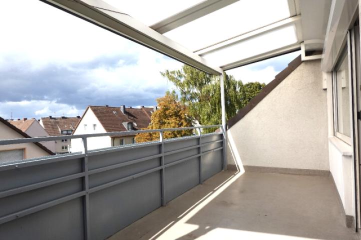 Überdachte Loggia m Schlafzimmer