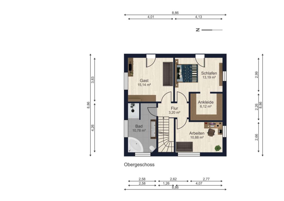 Grundriss Obergeschoss