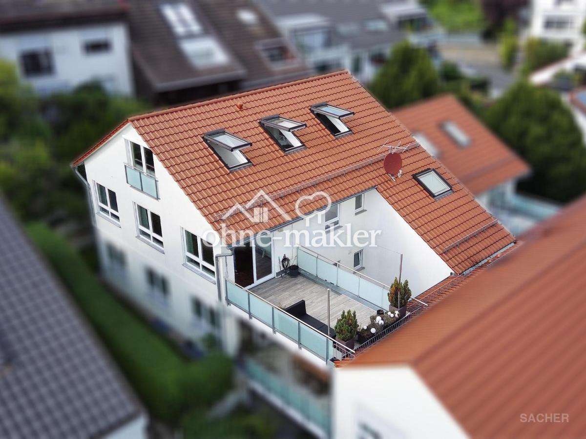 Die oberste Maisonette-Wohnung