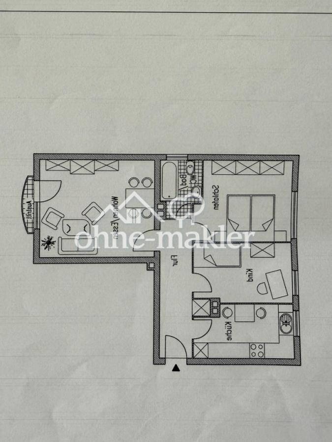 Grundriss der Wohnung