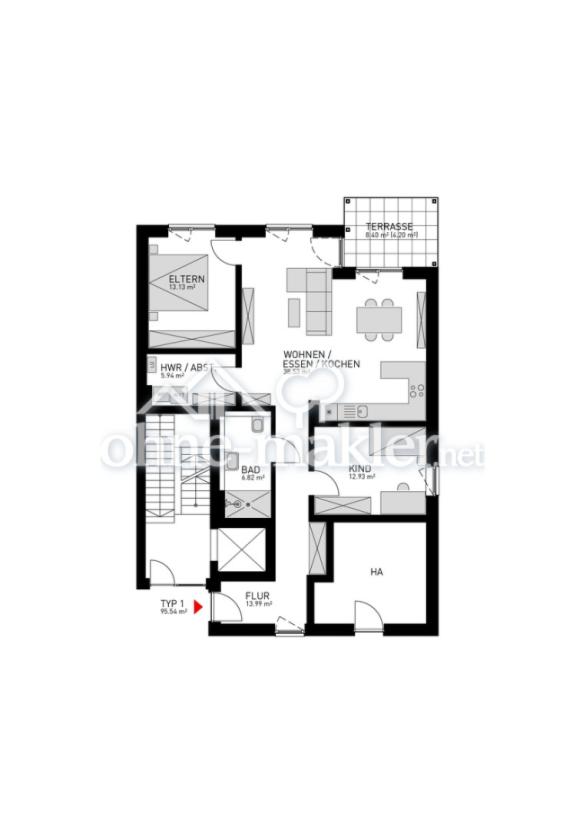 Wohnung Typ 1 - Haus 11c