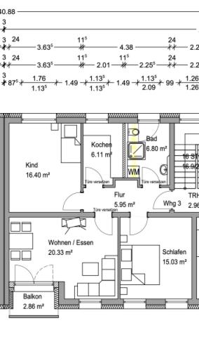 Grundriss WHG 3, Haus 2 