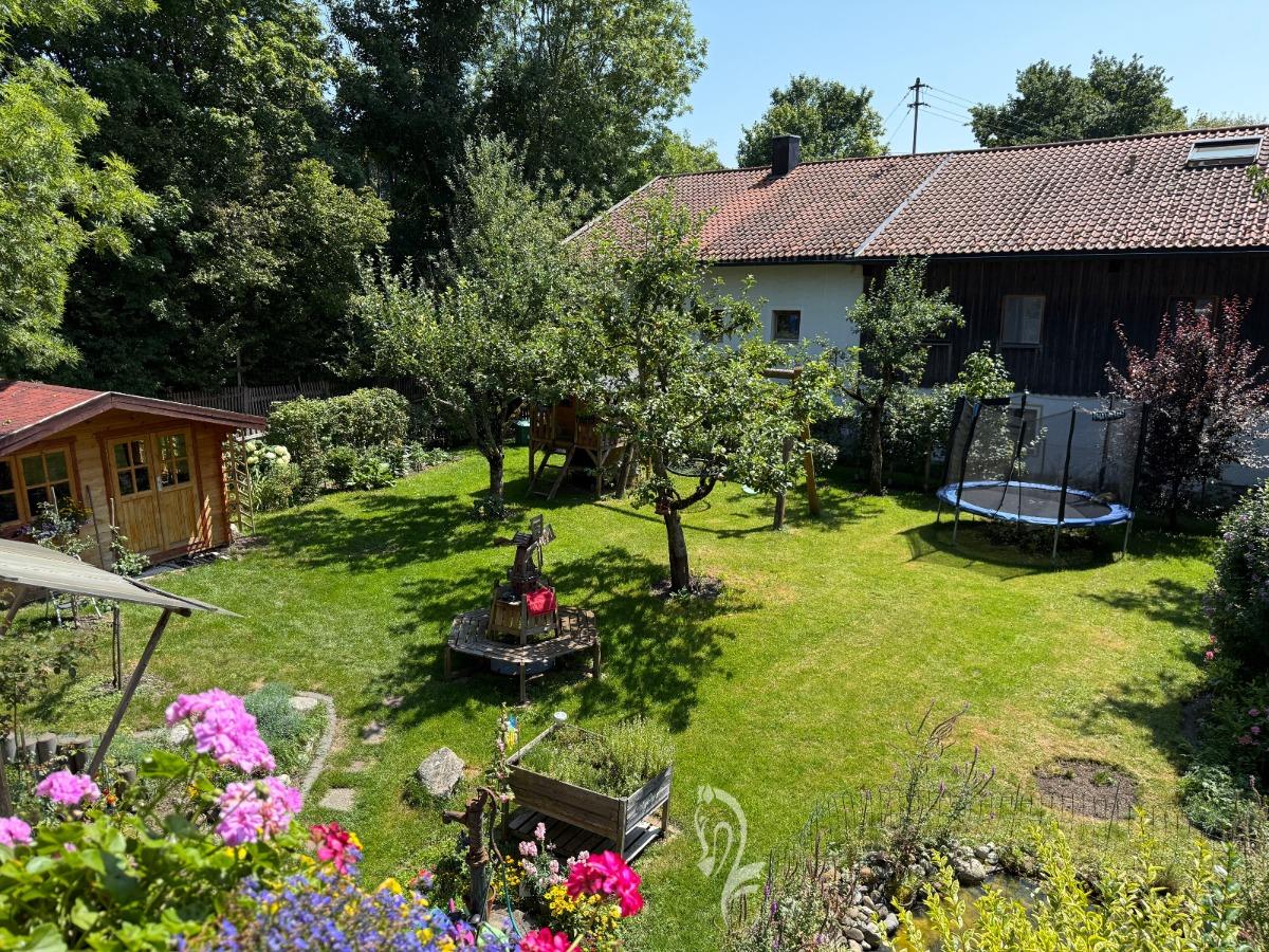 Garten, Ausblick vom Balkon