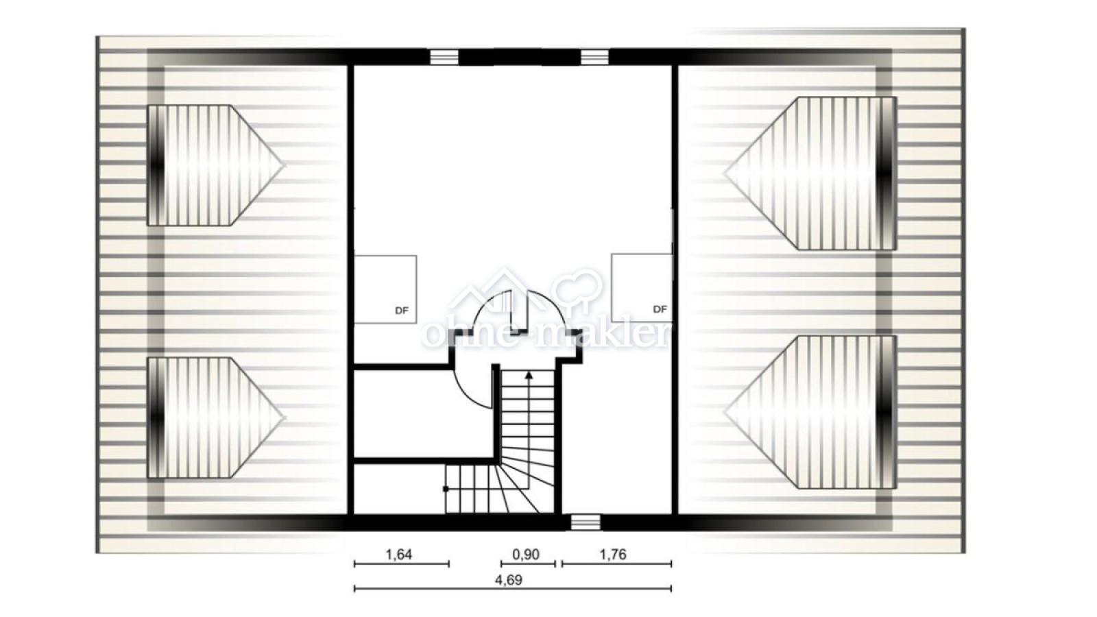 Grundriss Spitzboden